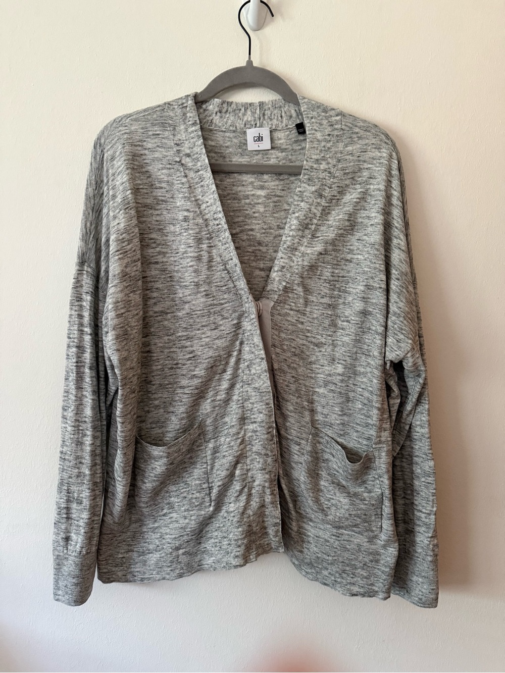 Cabi Oversized Snap Button Up Long Sleeve V-Neck Cardigan
